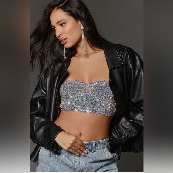 Anthropologie Tops - Anthropologie NWT The Eve Sequin Bralette: Bandeau Edition - S
